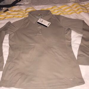 First Tactical Tan Long Sleeve Polo